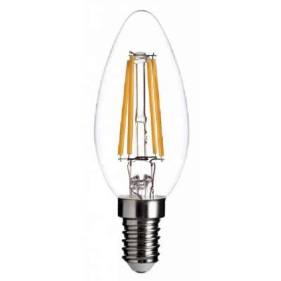 Bombilla vela LED filamento alta calidad de cristal 4W 